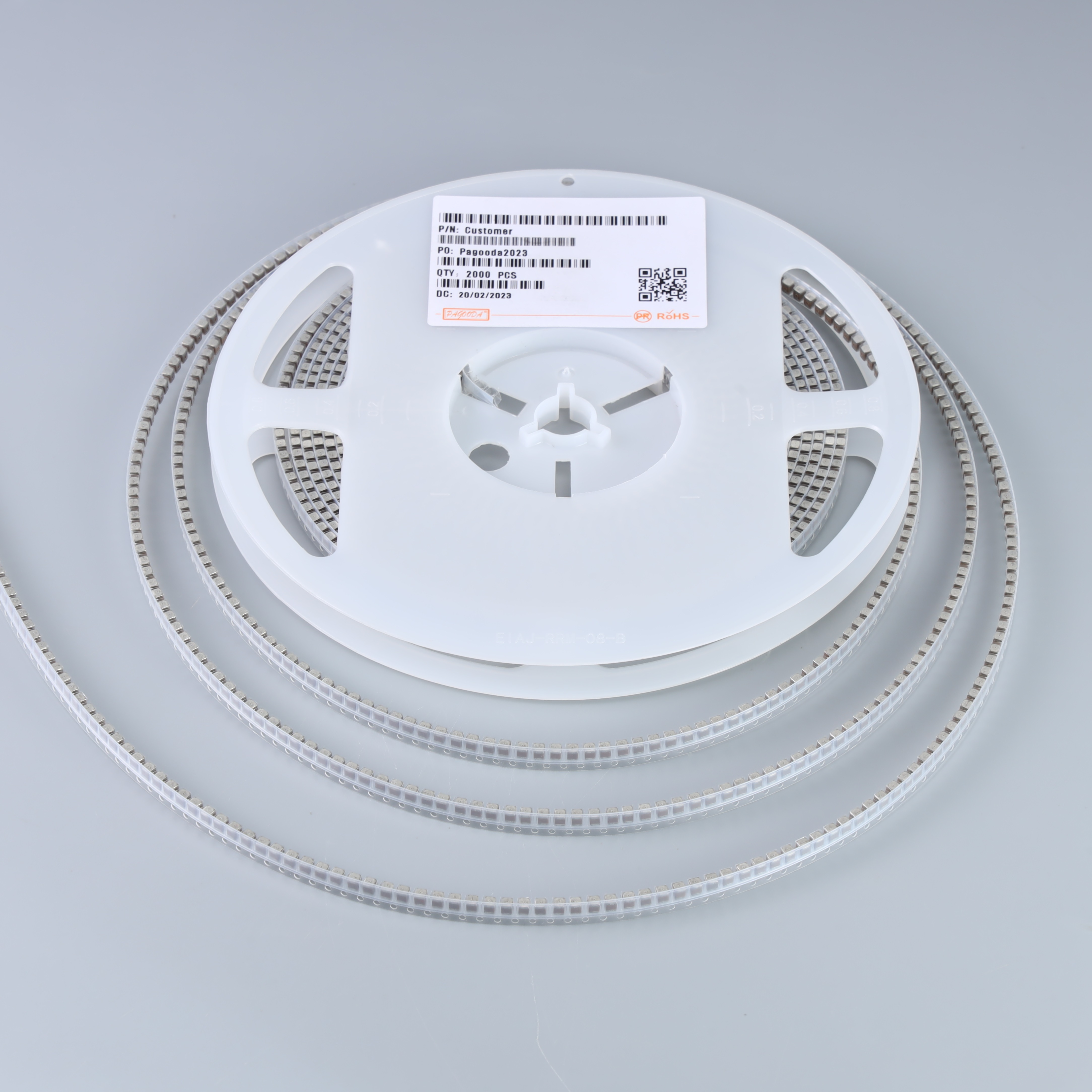  貼片電容 0805 X7R 224K (0.22μF) 50V ±10% 厚度 0.40mm