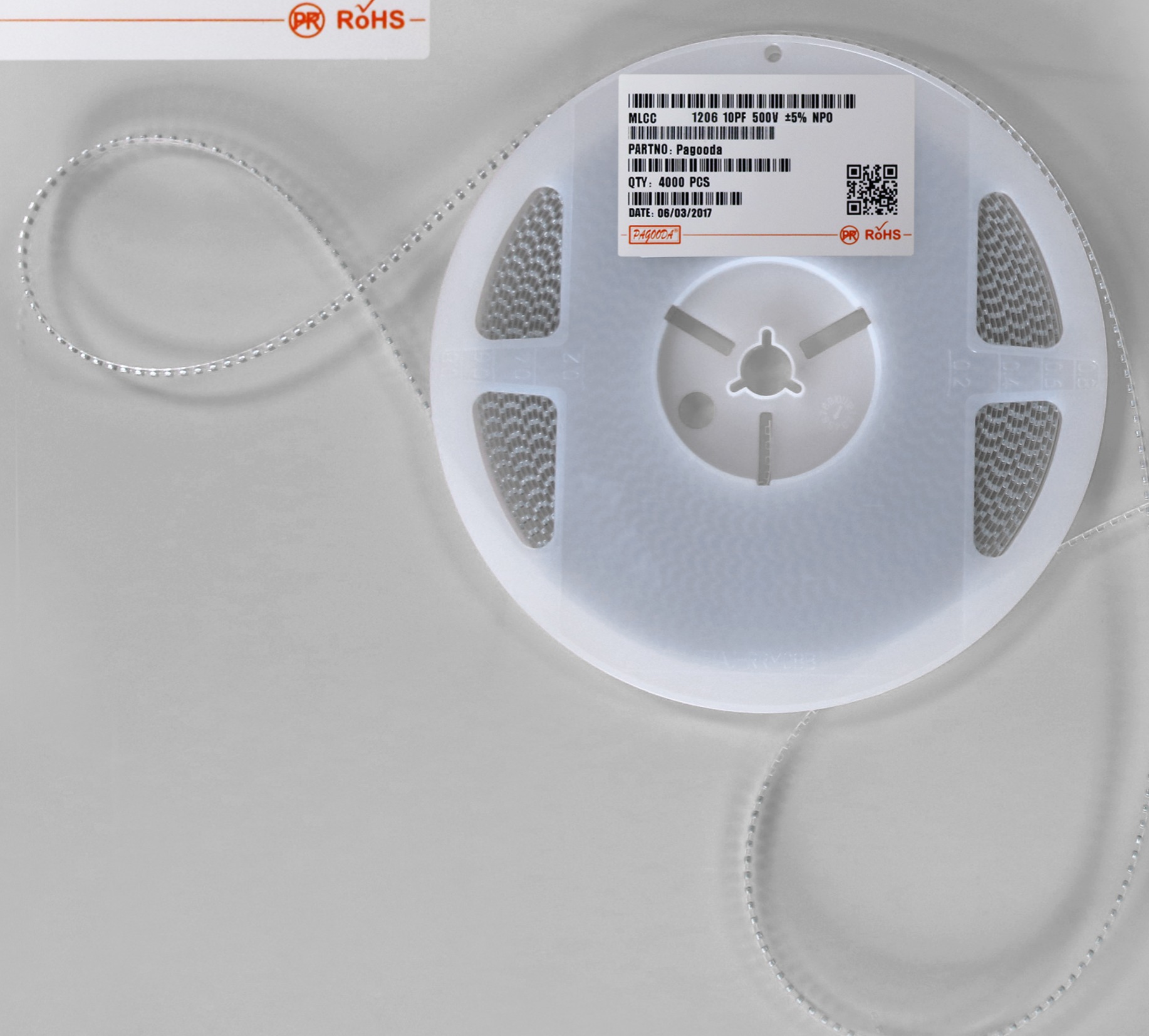  貼片電容 1206 X7R 105K (1μF) 25V ±10% 厚度 1mm