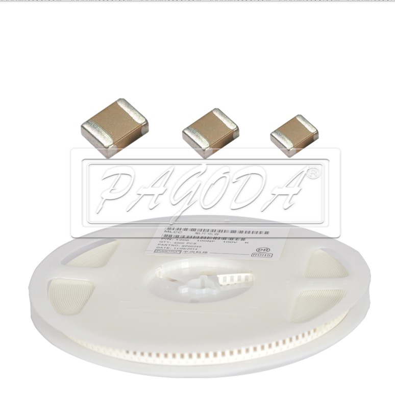  貼片電容 1206 X7R 334K (330nF) 50V ±10% 厚度 1mm